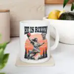 He Is Rizzin Jesus Playing Basketball Mug – Fun Holiday Gift