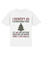 I identify as a Christmas tree shirt – Funny holiday graphic tee
