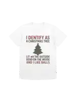 I identify as a Christmas tree shirt – Funny holiday graphic tee