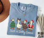 Just a Jolly Goose Christmas Shirt – Fun Family Holiday Tee
