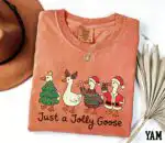 Just a Jolly Goose Christmas Shirt – Fun Family Holiday Tee