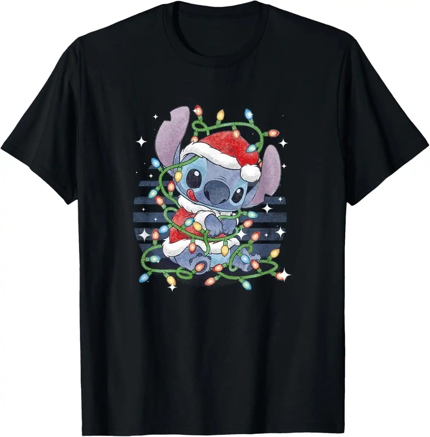 Lilo & Stitch Christmas Lights T-Shirt – Fun Holiday Graphic Tee Lilo & Stitch Christmas Lights T-Shirt – Fun Holiday Graphic Tee