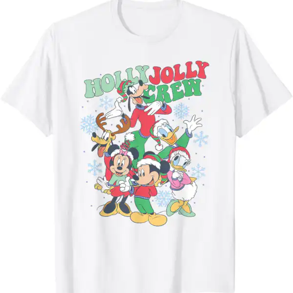 Mickey & Friends Christmas Crew Tee – Fun Holiday Family Shirt