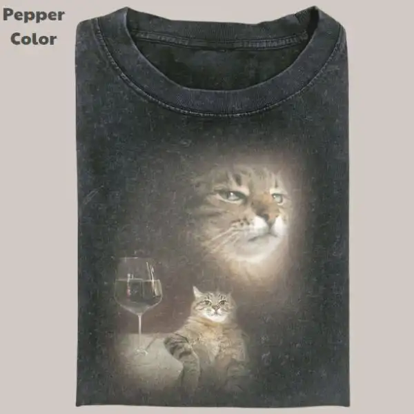Retro Funny Vintage Sweatshirt – Unisex Cat Meme Graphic Top