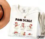 Snowman Pain Scale Shirt – Funny Christmas Holiday Tee