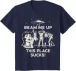 Stranger Things Beam Me Up T-Shirt – Lightweight Classic Fit Tee