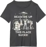 Stranger Things Beam Me Up T-Shirt – Lightweight Classic Fit Tee