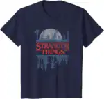 Stranger Things Blue Gradient Logo Tee – Retro Classic Fit Shirt