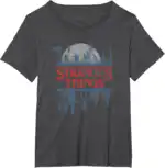 Stranger Things Blue Gradient Logo Tee – Retro Classic Fit Shirt