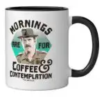 Stranger Things Coffee Contemplation Mug – Black and White Ceramic