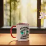 Stranger Things Coffee Contemplation Mug – Black and White Ceramic