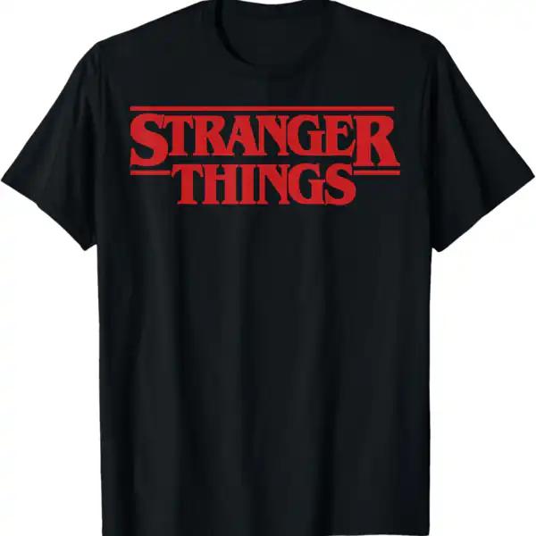 Stranger Things Red Logo Tee – Lightweight Classic Fit Shirt
