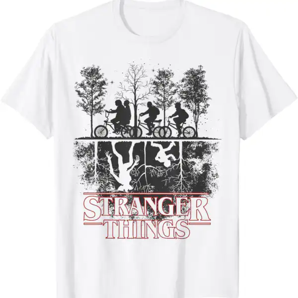 Stranger Things Upside Down Logo Tee – Classic Fit Lightweight Shirt