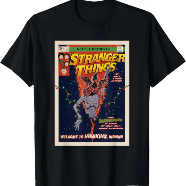 Stranger Things Welcome to Hawkins Tee – Lightweight Graphic Shirt