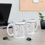 Thoughts During Work Mug – Funny Holiday Gift for Coworkers