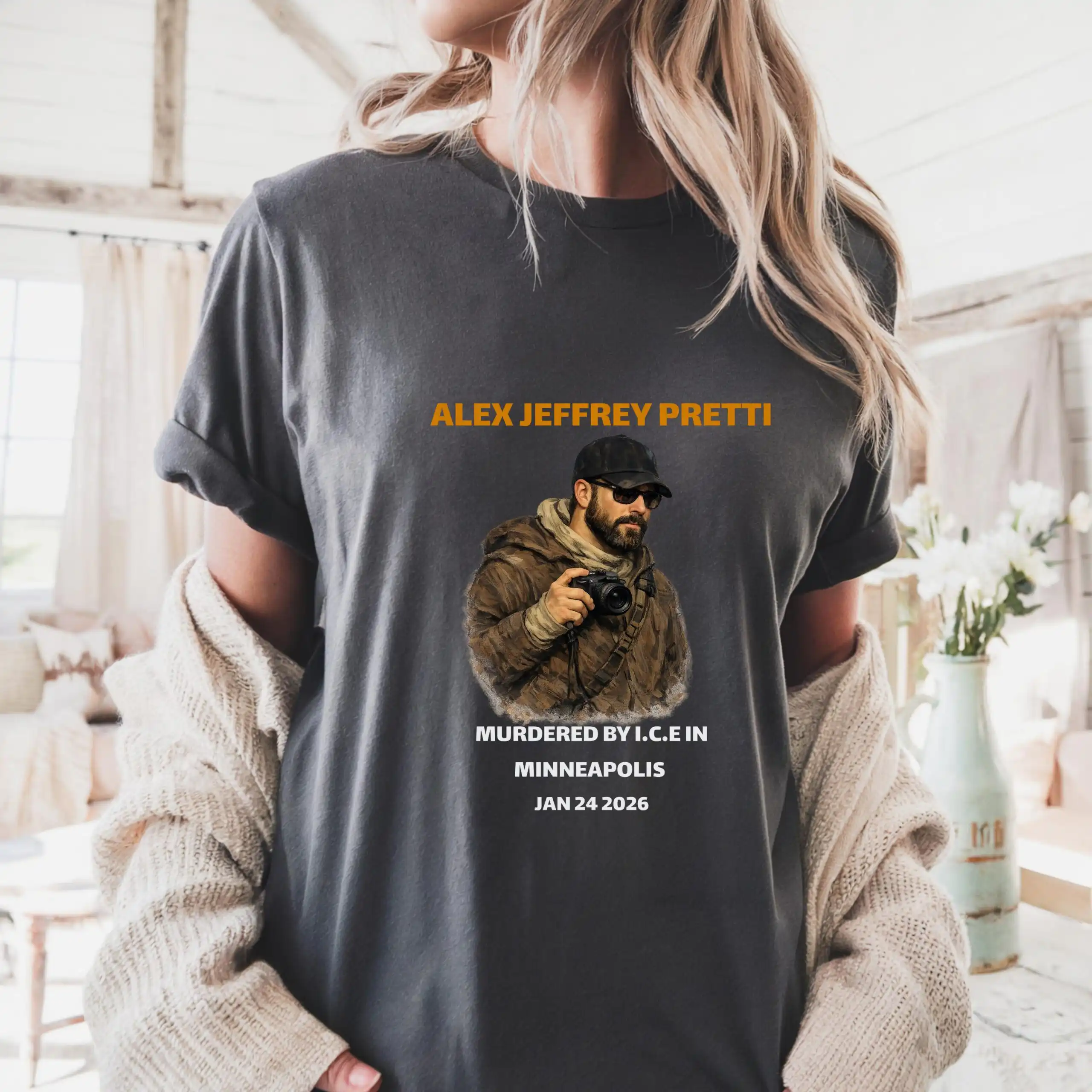 Alex Jeffrey Pretti Memorial Sweatshirt – Justice for Alex Crewneck Alex Jeffrey Pretti Memorial Sweatshirt – Justice for Alex Crewneck
