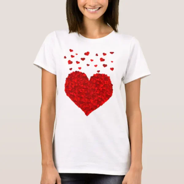 Beautiful Red Heart Valentine's Day T-Shirt – Cute Love Gift