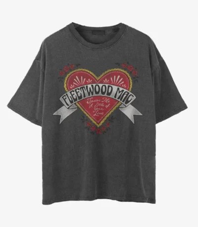 Fleetwood Mac Heart Tee – Soft Vintage Style Graphic Shirt