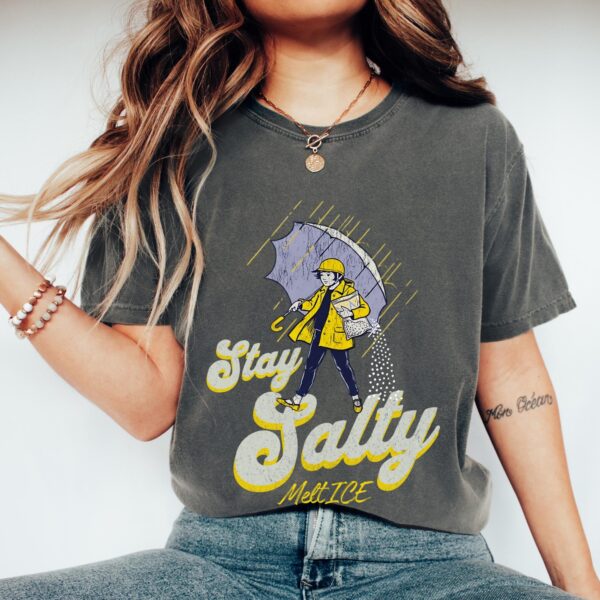Subtle Anti Ice Stay Salty Protest T-Shirt - Vintage Unisex Tee