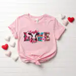 Valentine's Day Cow Love Shirt – Cute Heart Graphic Tee for Women