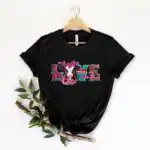 Valentine's Day Cow Love Shirt – Cute Heart Graphic Tee for Women