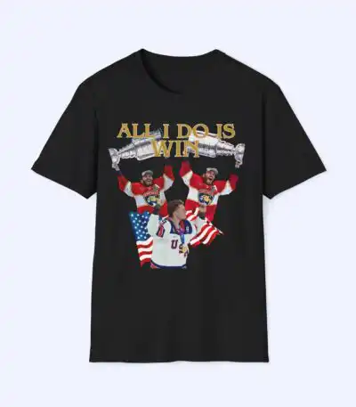 All I Do Is Win Hockey Shirt – Bold Celebration Tee for Fans