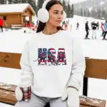 American Hockey Sweatshirt - Patriotic USA Flag 2026 Apparel