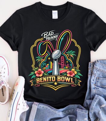 Bad Bunny Football Tee – Fun Benito Bowl Concert Shirt