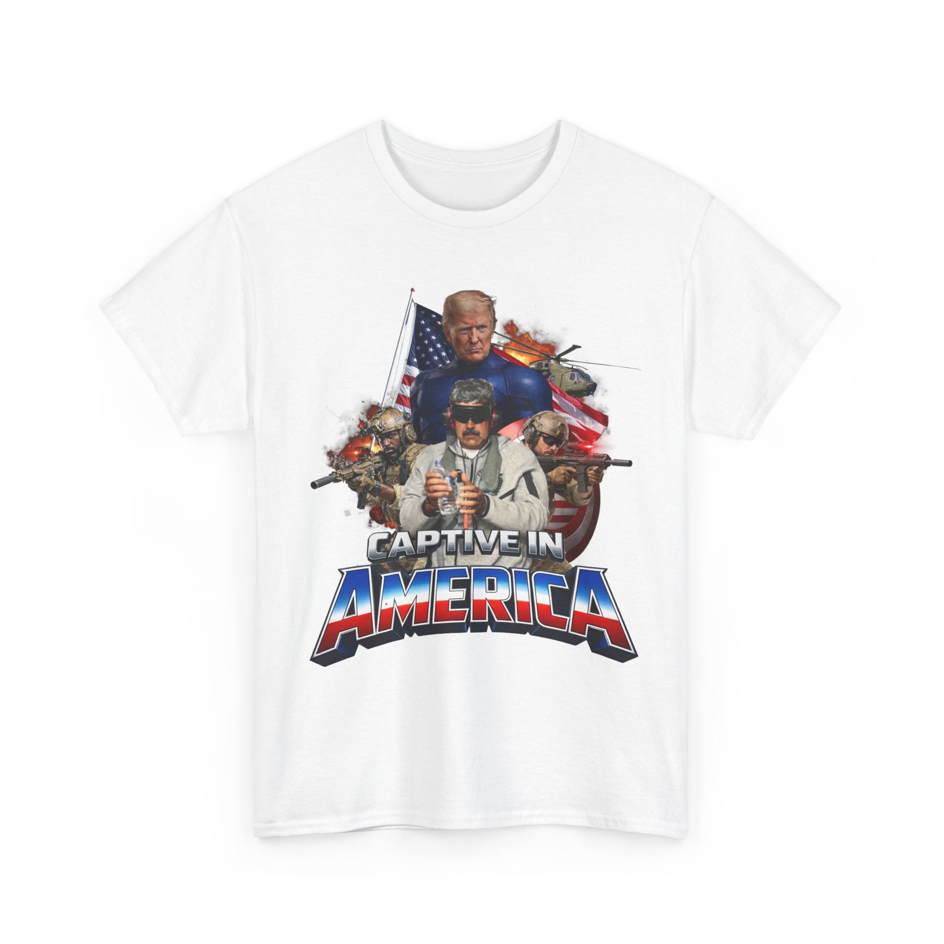 Captive in America - Classic Heavy Cotton Unisex Tee Shirt Captive in America - Classic Heavy Cotton Unisex Tee Shirt