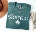 Comfort Colors Retro Slainte Shirt – Cute St. Patrick's Day Tee