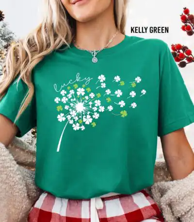 Dandelion St Patrick's Day Shirt – Cute Shamrock Graphic Tee