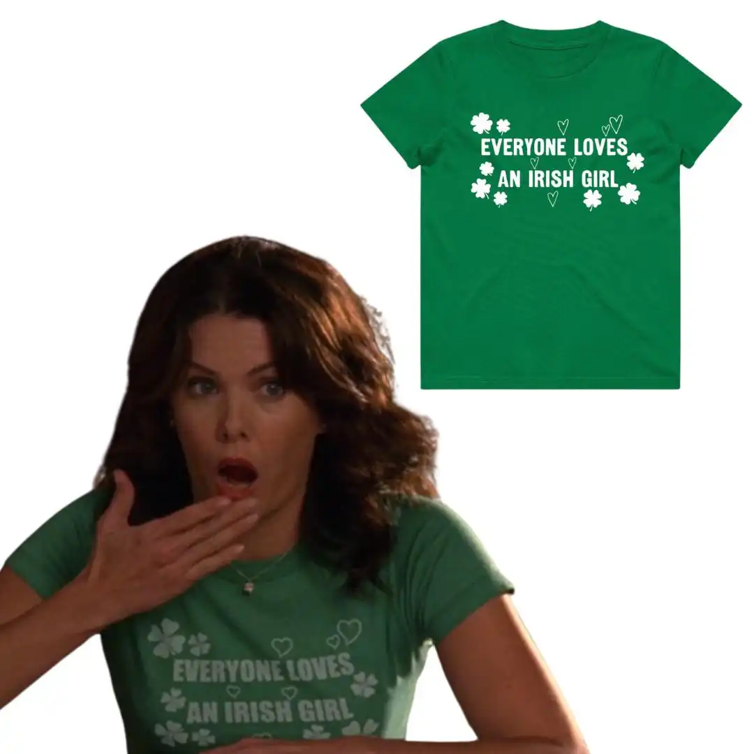 Everyone Loves an Irish Girl Cropped Tee – Irish Green Shamrock Design Everyone Loves an Irish Girl Cropped Tee – Irish Green Shamrock Design