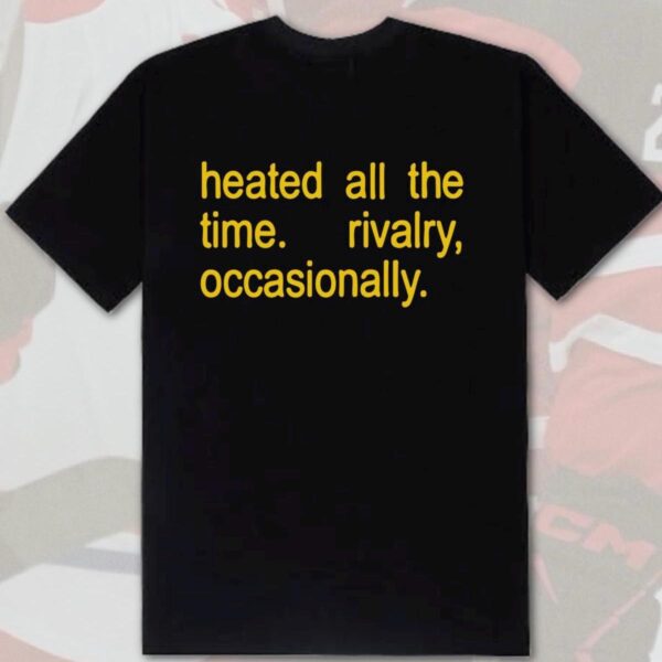 Heated All The Time Apparel – Black Tee with Gold Ink Design