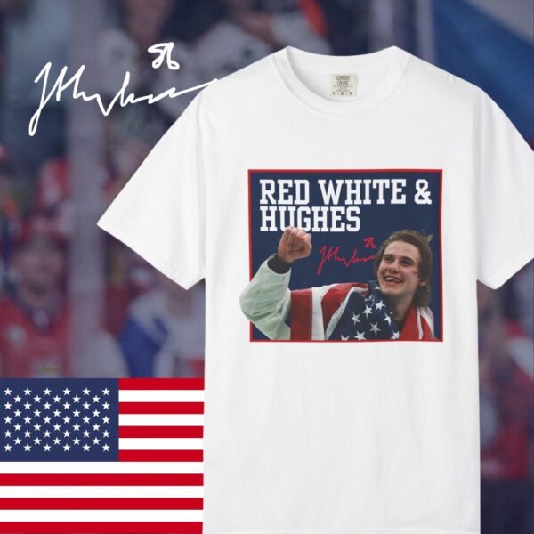 Jack Hughes 2026 Hockey T-Shirt – Soft Garment-Dyed Tee