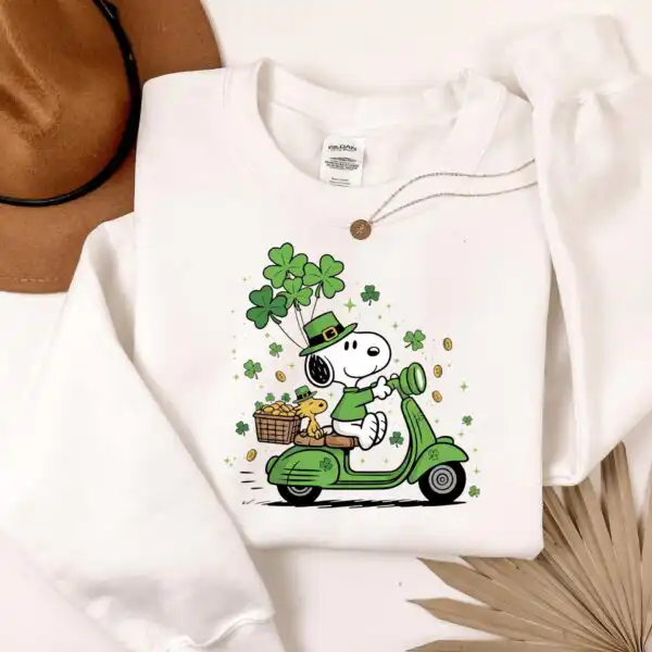 Lucky Cute Dog Shirt – St Patrick’s Day Shamrock Cartoon Tee
