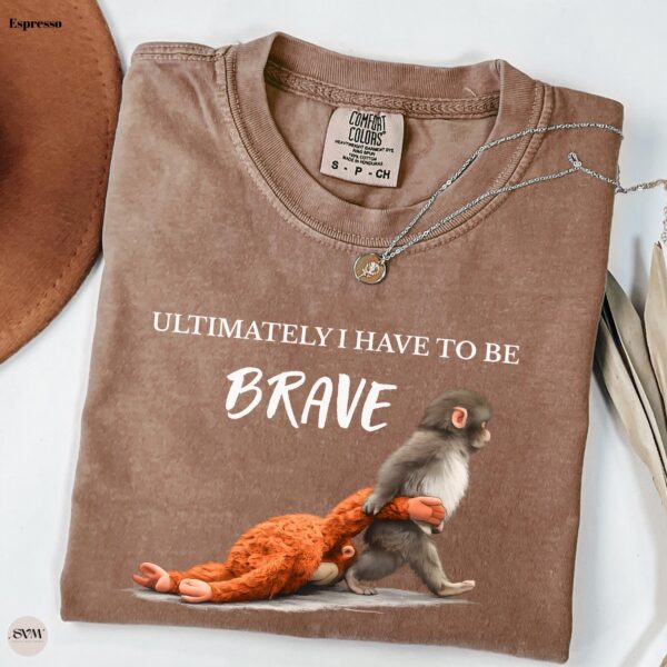 Monkey Punch Graphic Tee – Cute Baby Monkey Plush Toy Shirt