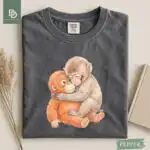 Monkey Punch Graphic Tee – Cute Cozy Mom Shirt for Animal Lovers
