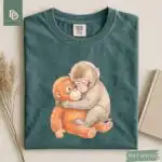 Monkey Punch Graphic Tee – Cute Cozy Mom Shirt for Animal Lovers