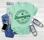 Prone To Shenanigans Shamrock Shirt – Funny St. Patrick's Day Tee