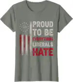 Proud to Be Everything Liberals Hate 1776 Flag Tee - Classic Fit