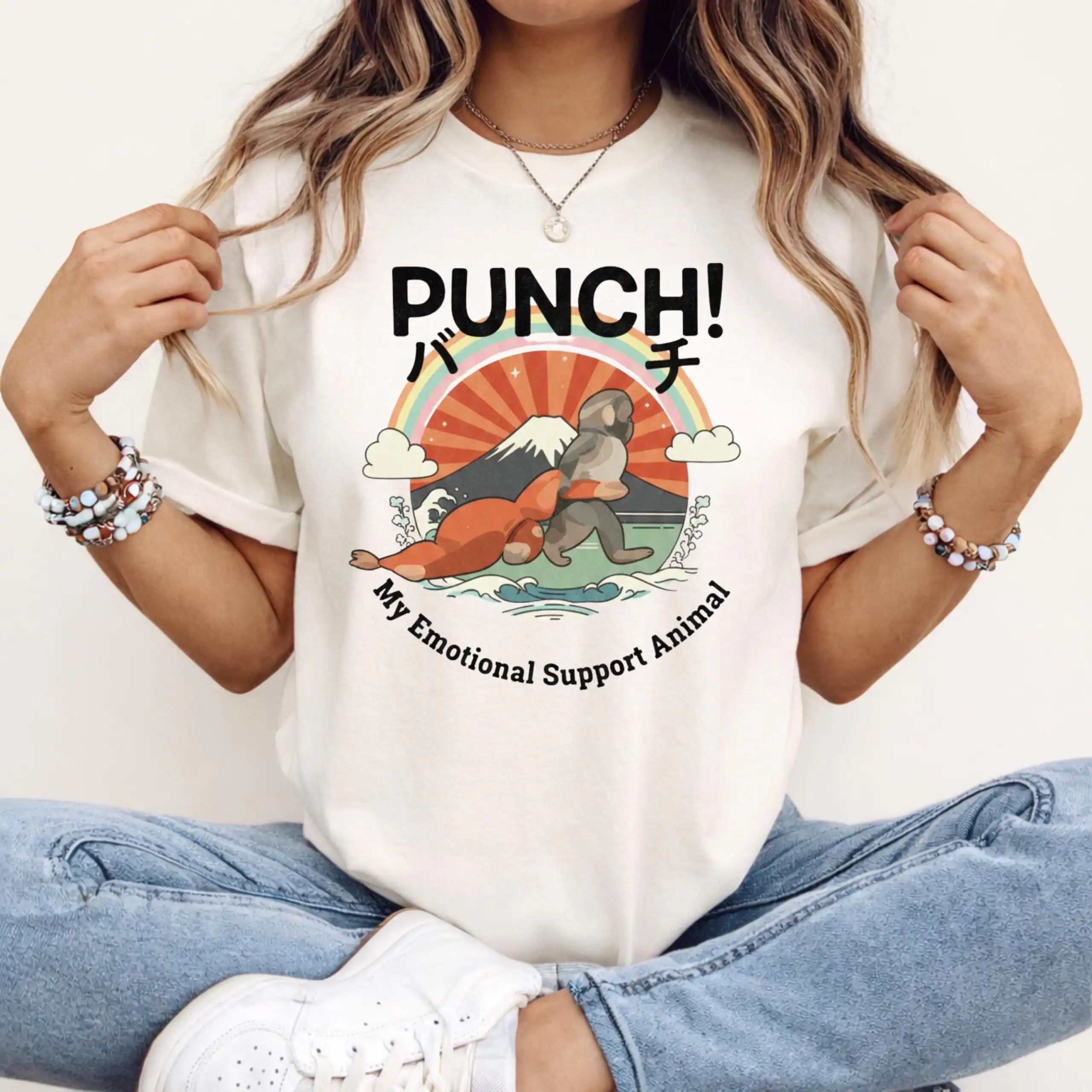 Punch the Monkey T-Shirt – Retro Japanese Streetwear Tee Punch the Monkey T-Shirt – Retro Japanese Streetwear Tee