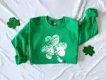 Retro Shamrock Sweatshirt – Cute St. Patrick's Day Top for Women
