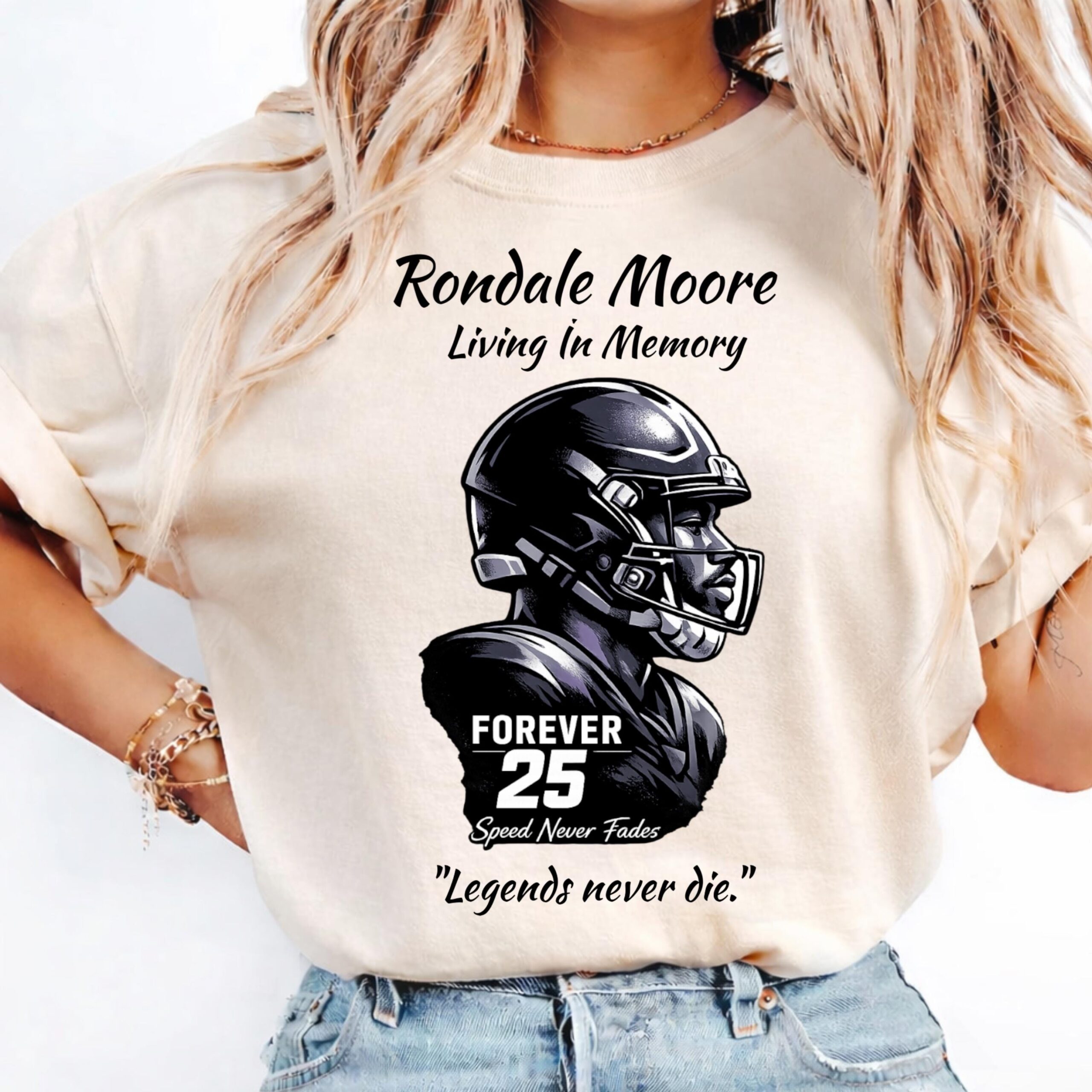 Rondale Moore Forever 25 Tribute Tee – Living In Memory Shirt Rondale Moore Forever 25 Tribute Tee – Living In Memory Shirt