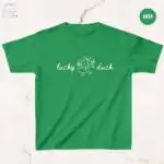 St Patricks Day Baby Tee – Lucky Duck Goose Graphic Shirt