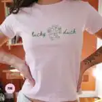 St Patricks Day Baby Tee – Lucky Duck Goose Graphic Shirt