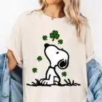 St Patricks Day Cartoon Shirt – Funny Shamrock Dog Tee for Men