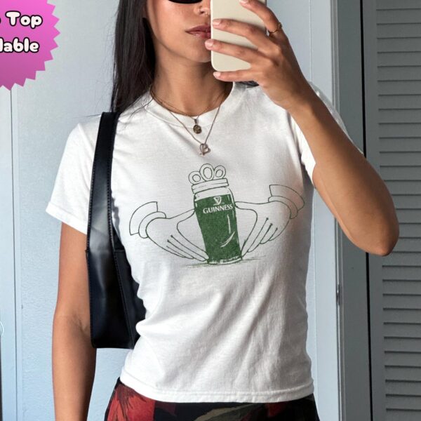 St. Patrick's Day Claddagh Baby Tee - Y2K Irish Festival Top