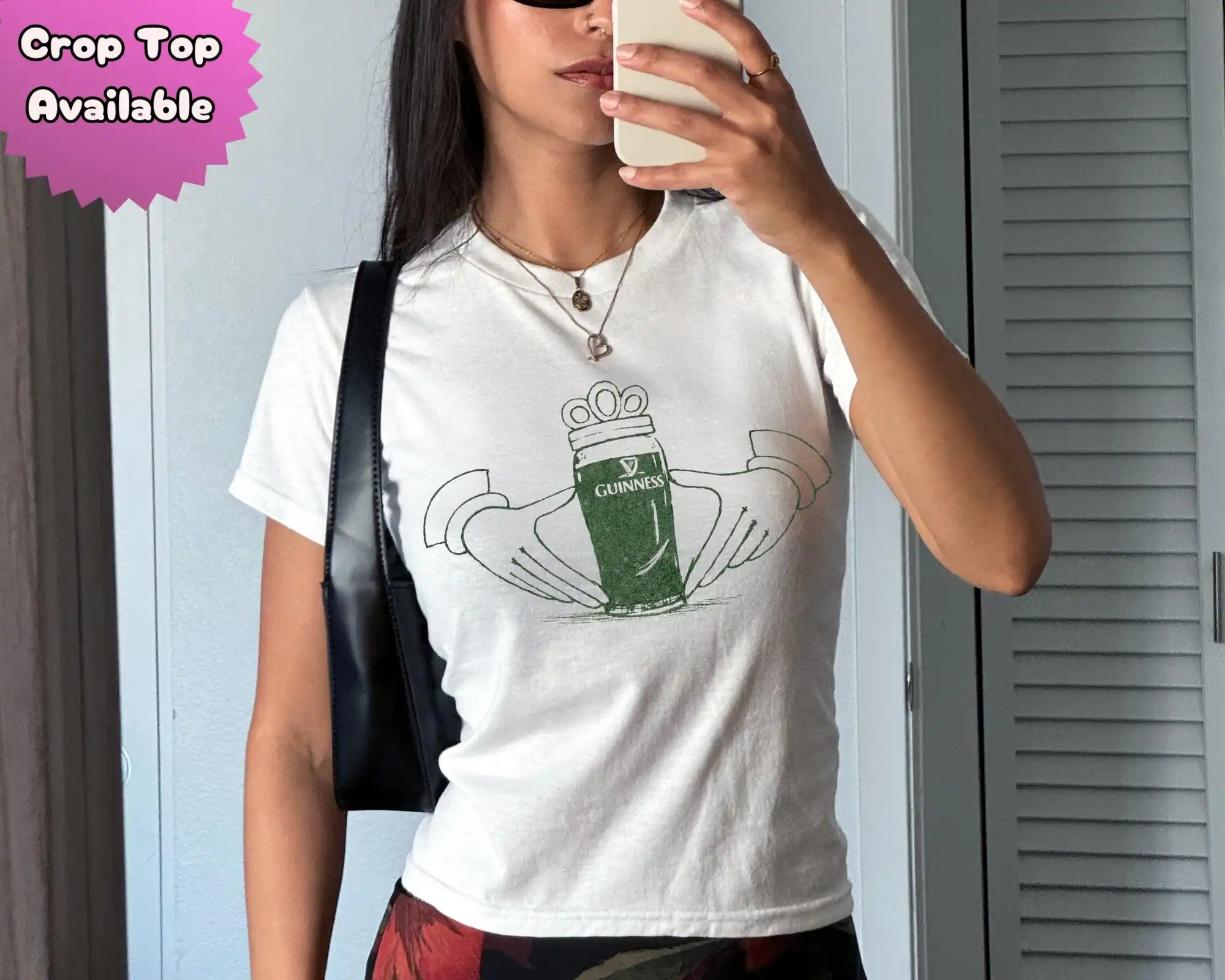 St. Patrick's Day Claddagh Baby Tee - Y2K Irish Festival Top St. Patrick's Day Claddagh Baby Tee - Y2K Irish Festival Top