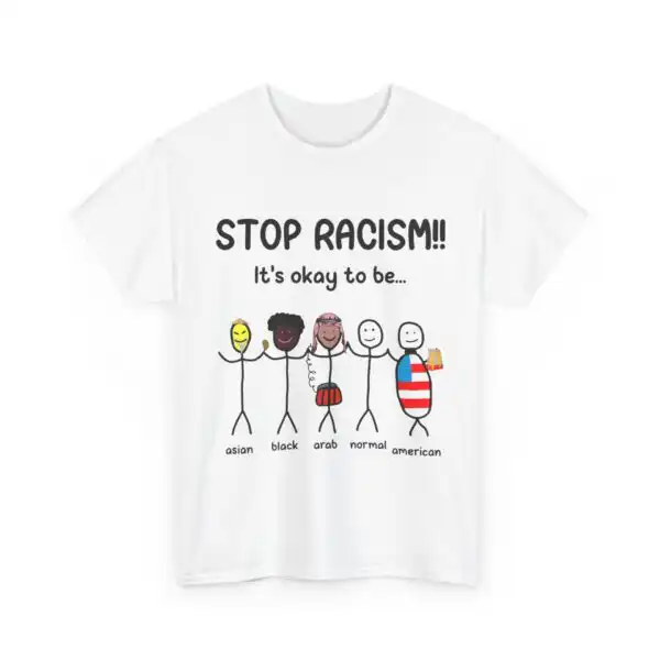 Stop Racism Heavy Cotton Tee – Classic Fit Unisex Shirt