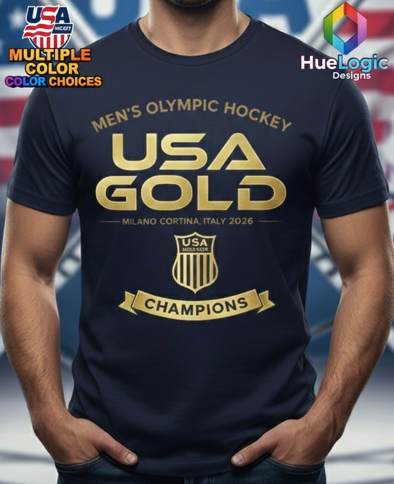 USA Gold Hockey Shirt – Vintage Black Champions Tee for Fans USA Gold Hockey Shirt – Vintage Black Champions Tee for Fans